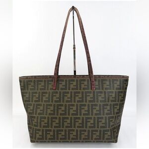 Fendi Black and Brown Monogram Tote